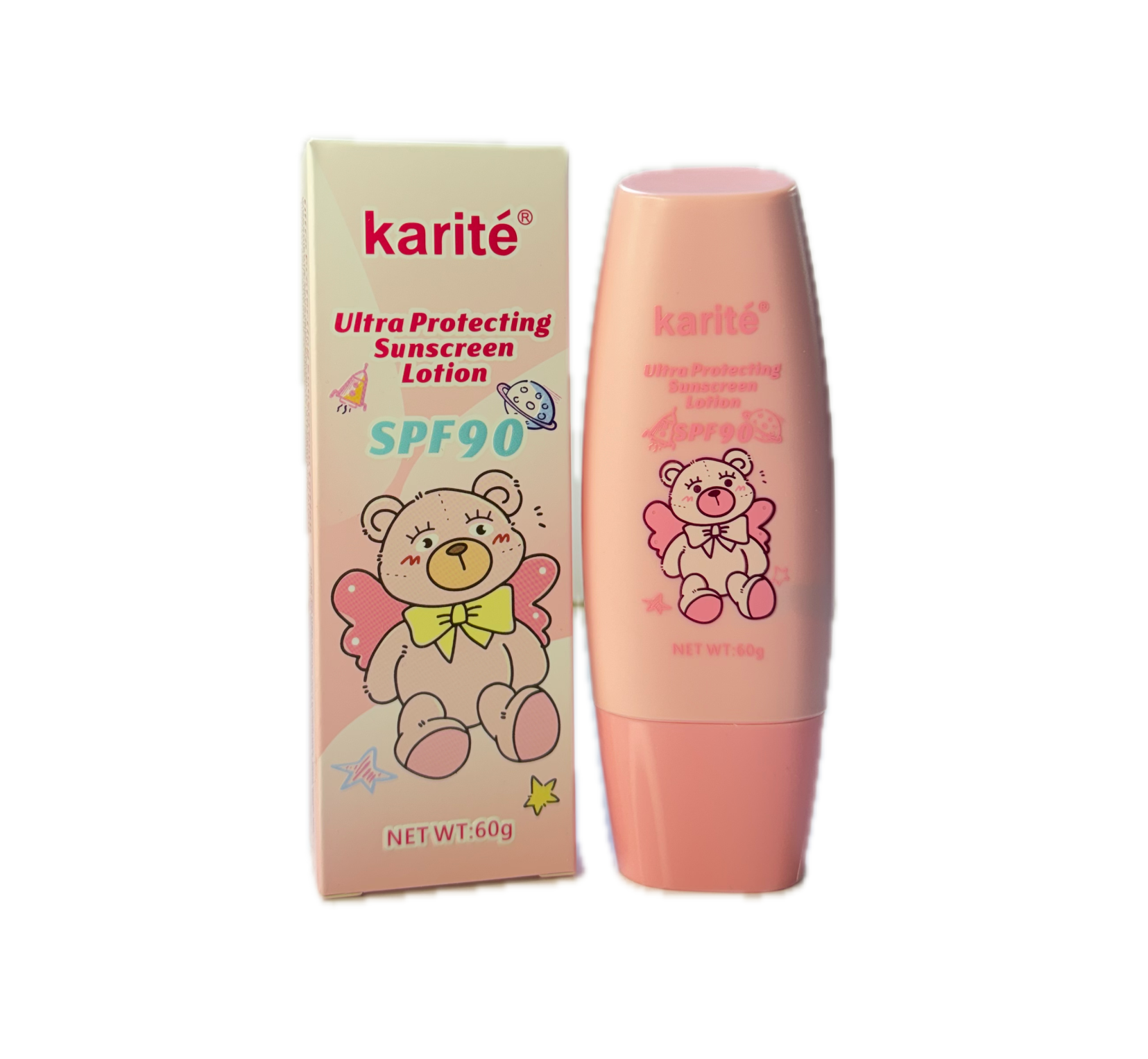 ضد آفتاب بچه گانه کاریته بدون رنگ SPF90 حجم 60 گرم