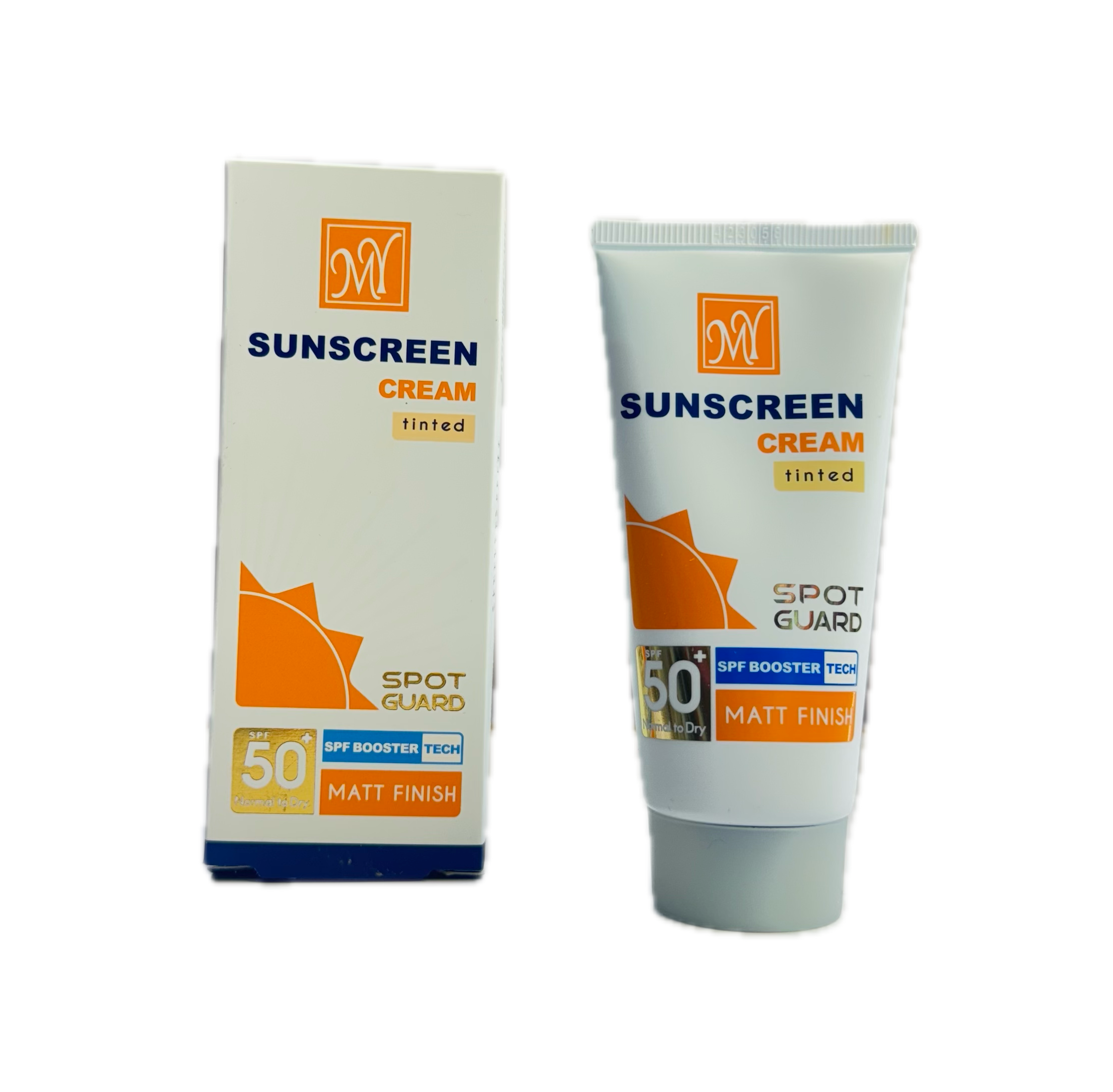کرم ضد آفتاب SPF50 اسپات گارد مات 4 کاره انواع پوست بدون رنگ مای